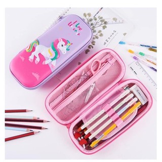 Hộp đựng bút 3D in nổi kéo khoá cho bé đi học siêu cute ( Hàng Sẵn)