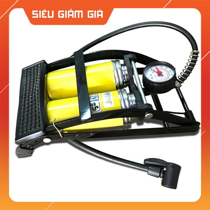 Bơm Đạp 2 Ống Vàng
