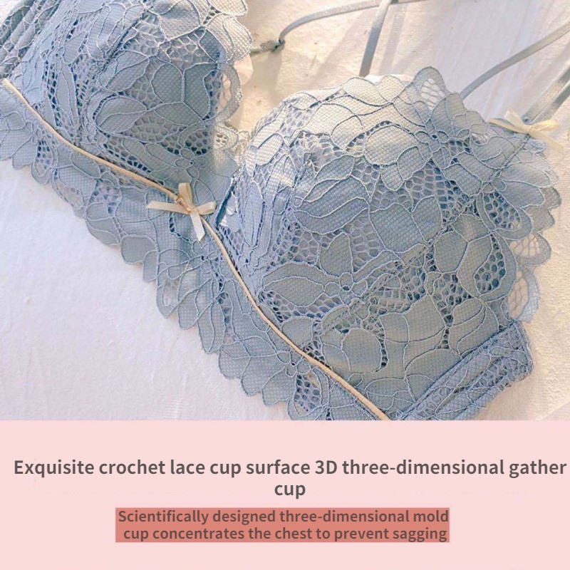 Áo Lót Nâng Ngực Không Gọng Vải Mỏng Phối Ren Quyến Rũ Dành Cho Nữ