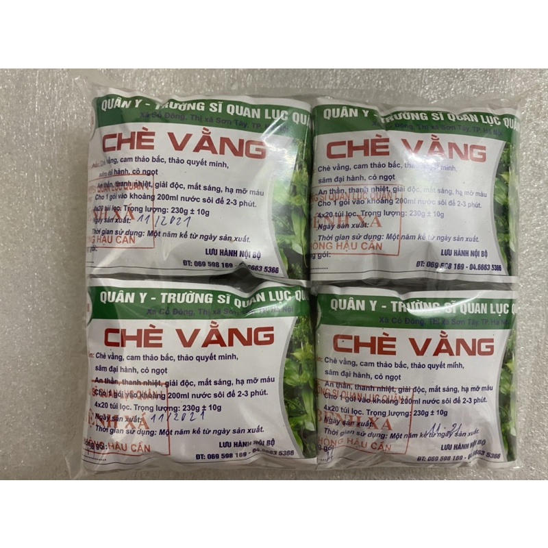 Combo sỉ 10 bịch chè vằng túi lọc Lục Quân