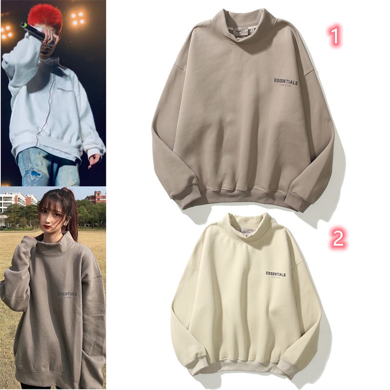 Áo Sweater Da Cổ Lọ In Chữ Phản Quang Thời Trang Cá Tính