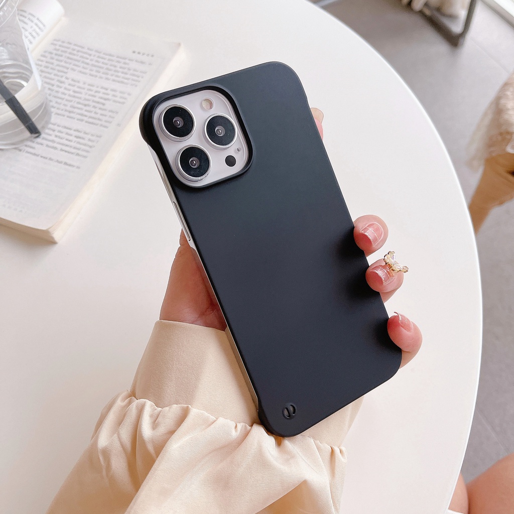 Ultra Ốp Điện Thoại Nhựa Cứng Siêu Mỏng Không Viền Màu Kẹo Cho iphone 13 mini 13 14 15 pro max 14 15 plus