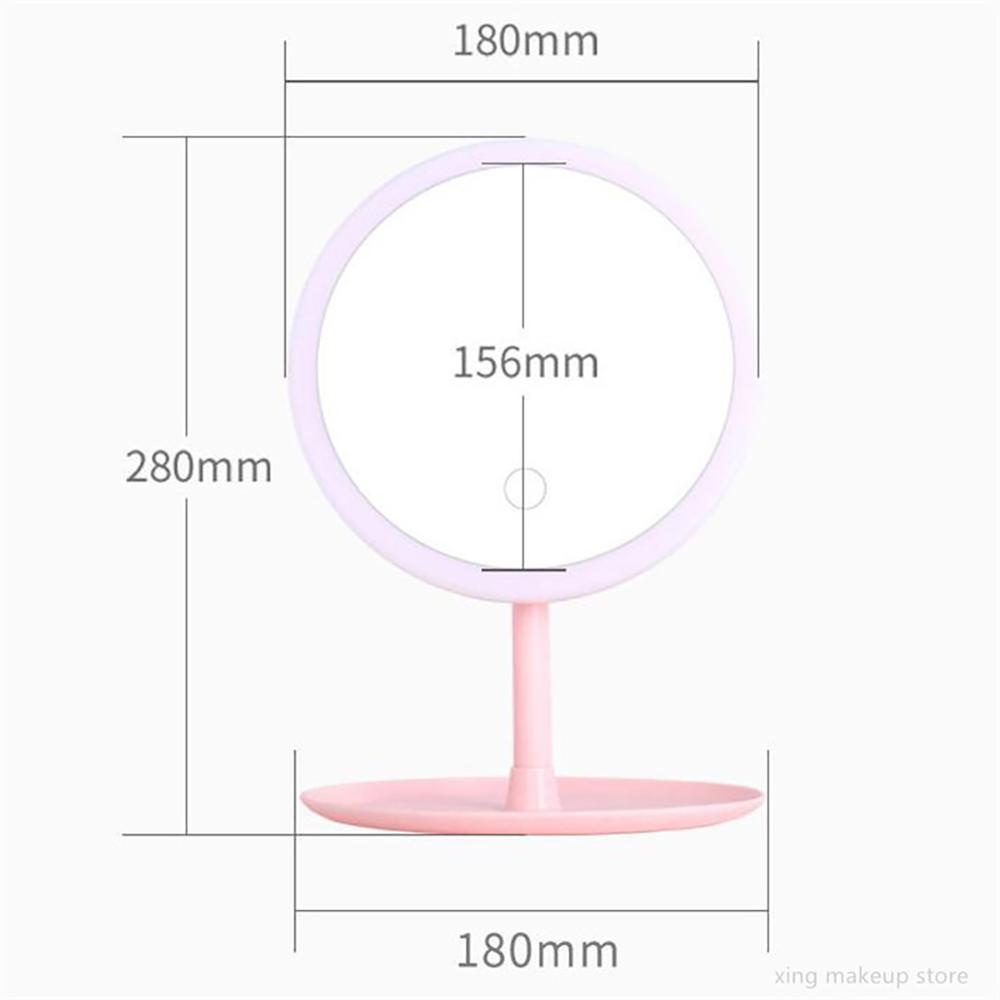 Gương Trang Điểm Có Đèn Led Thông Minh Với Đế Đựng Có Thể Tháo Rời Tiện Dụng