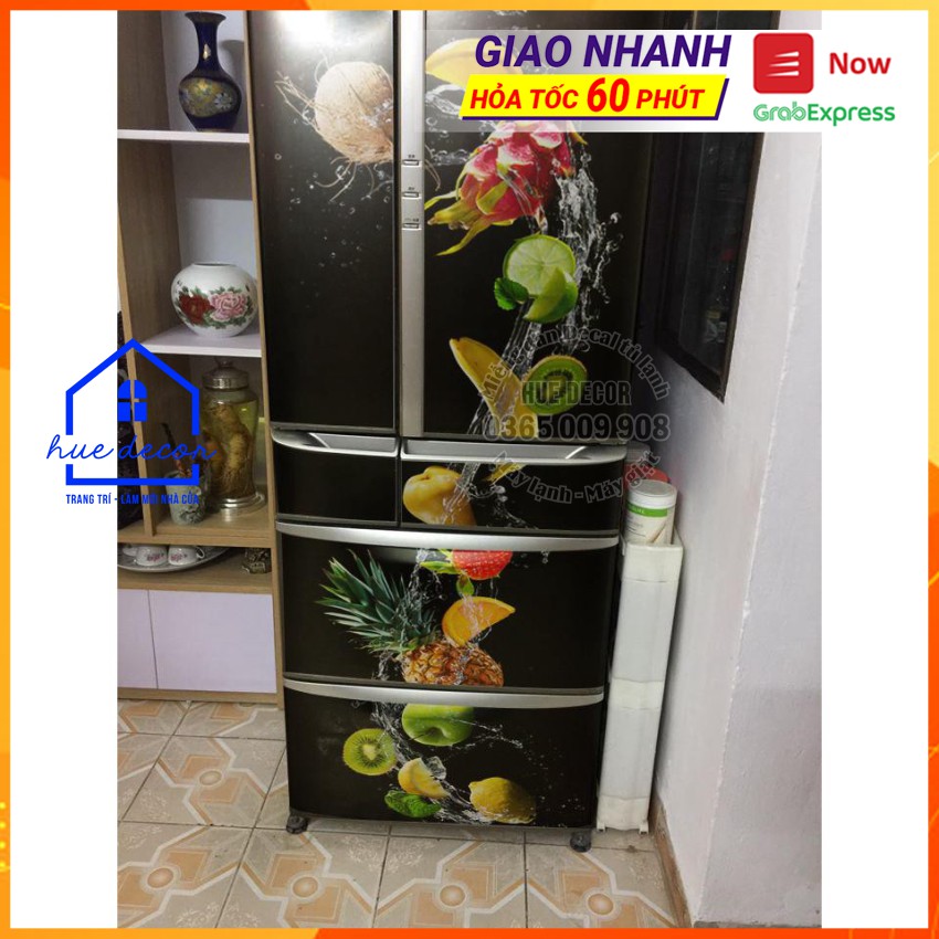 Decal dán tủ lạnh Nhật HUE DECOR chống nước, siêu bền