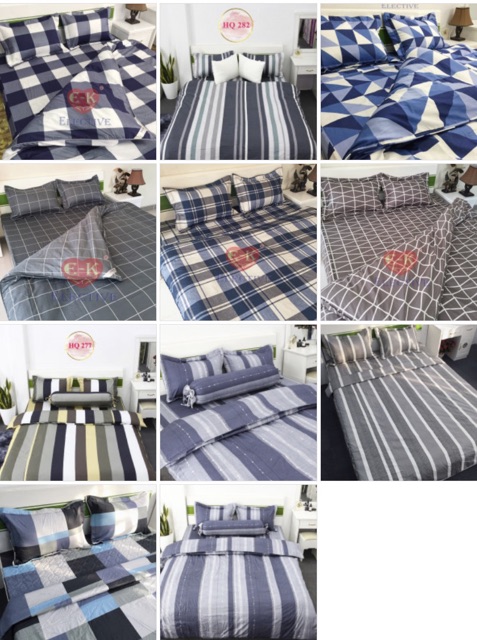 Bộ ga chun Hàn quốc Elective vải nhập