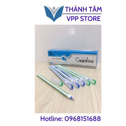 Bút Bi Thiên Long CANDEE -  Bút Nến VPP Thành Tâm Ít Gây Mỏi Tay Thiết Kế Bắt Mắt Đầu Bi 0.6mm TL093