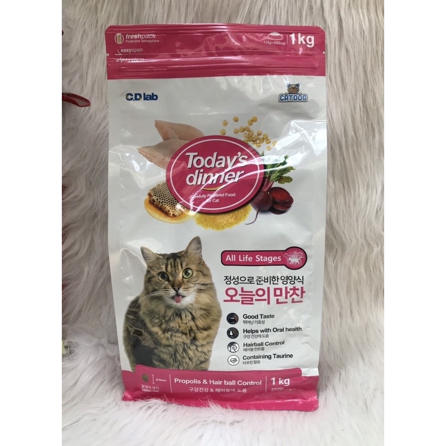 Thức ăn cho mèo tất cả các giai đoạn Today Dinner 1kg hàng công ty nhập khẩu