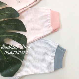 Áo sơ sinh MioMio cúc giữa tay dài