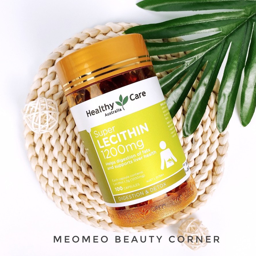 Mầm đậu nành Super Lecithin 1200mg 100 viên Healthy Care Úc