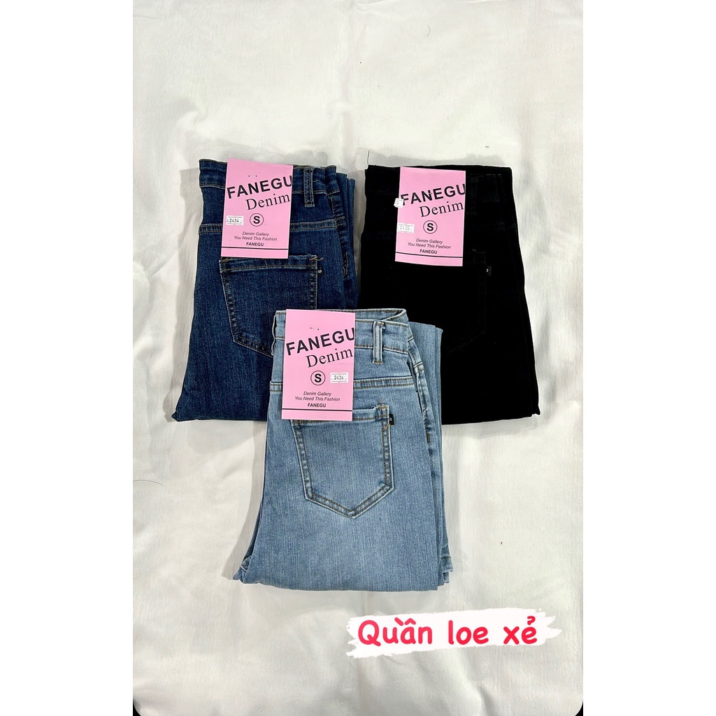 [Mã FAMARAL1 giảm 10K đơn 50K] Quần jean ống loe xẻ gấu SV305