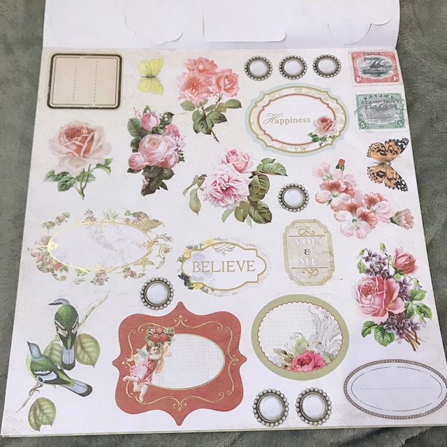 TẬP 27 TỜ GIẤY BÌA TRANG TRÍ ALBUM/SCRAPBOOK KHỔ 30X30CM PS016