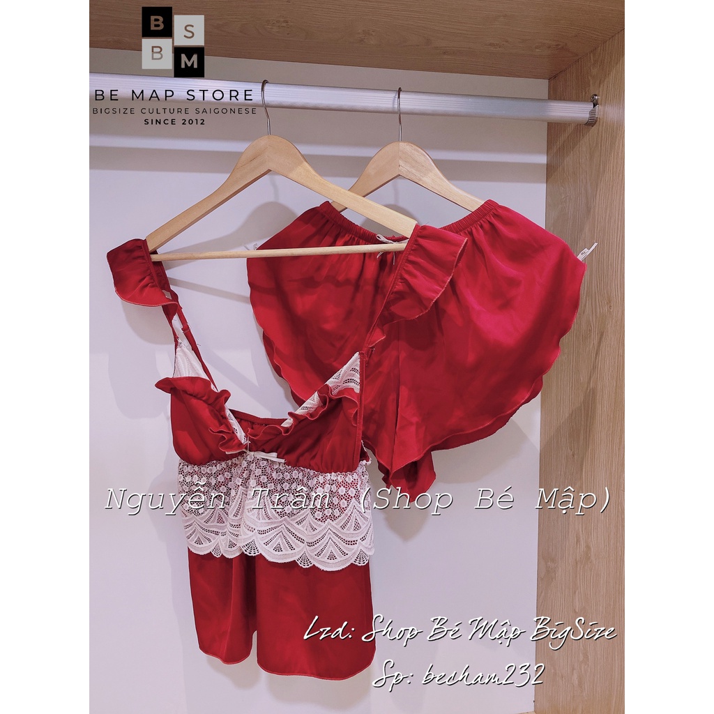 Set Bộ Ngủ Cánh Tiên Viền Ren Sexy BigSize Thiết Kế Cao Cấp 50-85Kg [Hình Thật Chính Chủ]