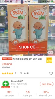 Kem bôi da trẻ em Skin Bibi