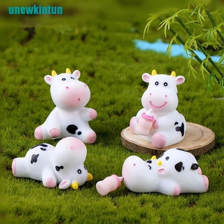 Tượng bò mini trang trí vườn nhà búp bê