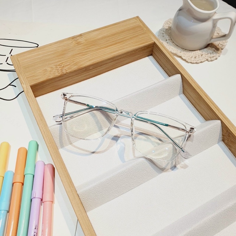 Kính nhựa dẽo mãnh form vuông siêu nhẹ, màu pastel phong cách korea