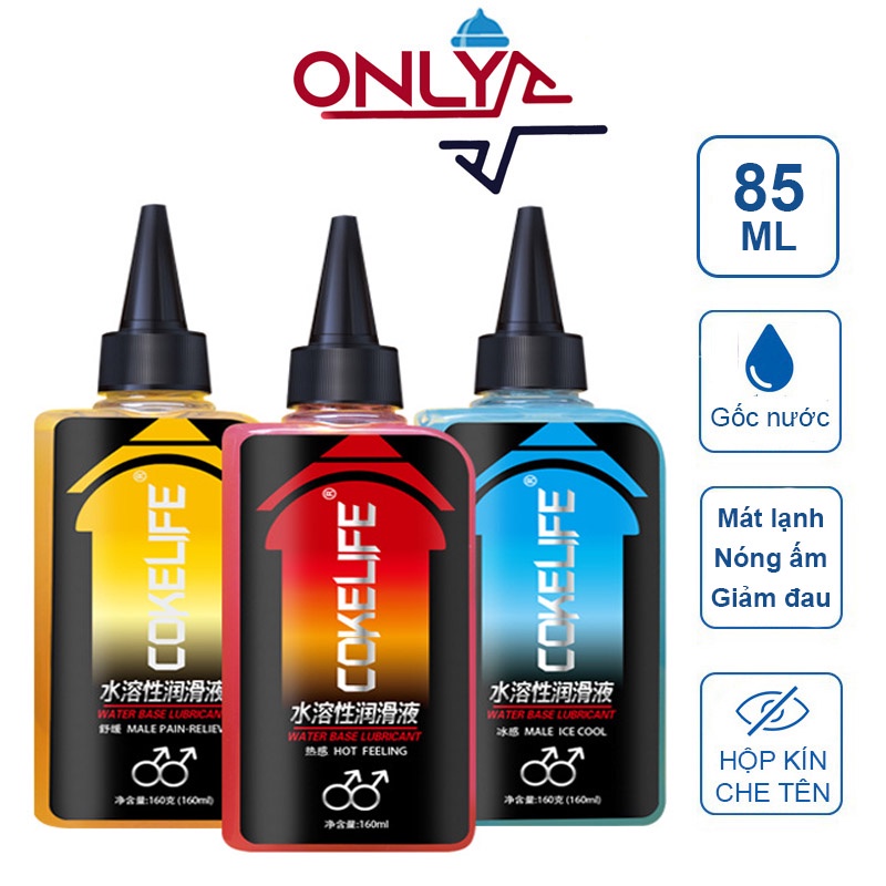 Gel Bôi Trơn Cokelife Superman Xanh Mát Lạnh, Đỏ Nóng Ấm, Vàng Làm Dịu Gel Gốc Nước 85Ml
