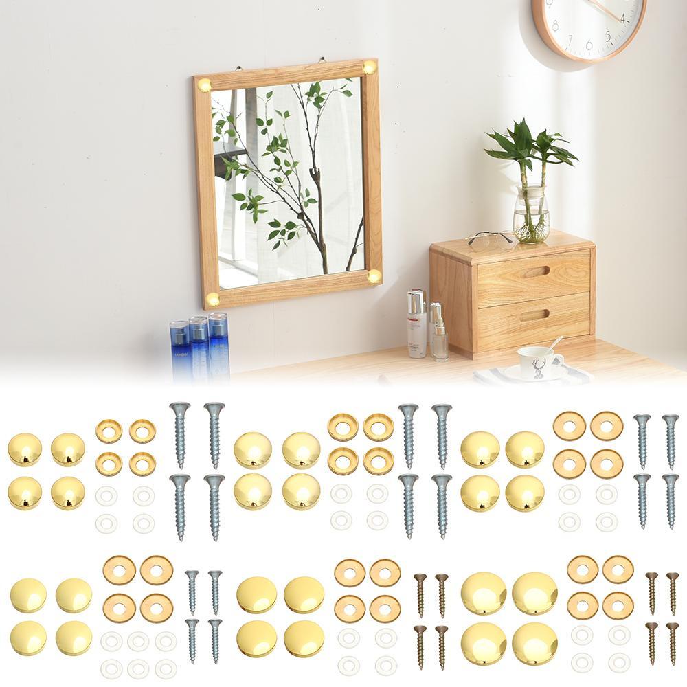Set 4 Đinh Ốc Vít Cố Định Gương Trang Trí Nội Thất