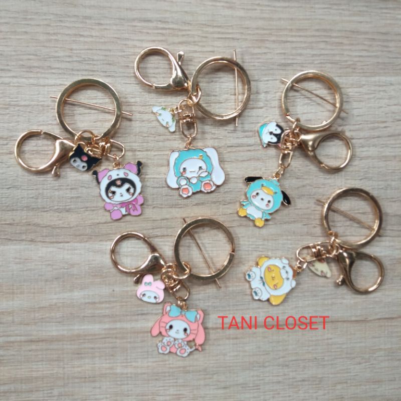 Móc Khoá Hoạt Hình Sanrio Chó Thỏ Mèo