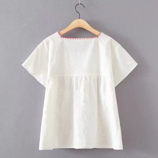 Áo thêu hoạ tiết (order 14 ngày)