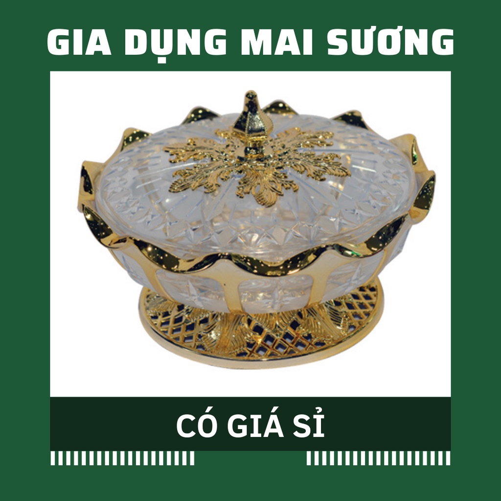 Hộp Mứt Khay Mứt Xoay Kim Cương Nhựa Tứ Hưng