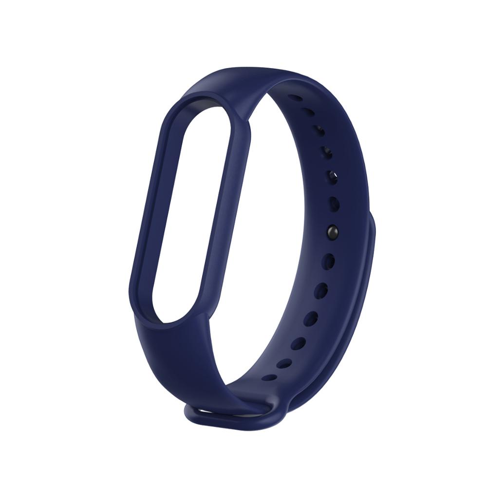Dây Đeo Thay Thế Chất Liệu Silicon Màu Trơn Cho Xiaomi mi band 7 6 5 mi band 7