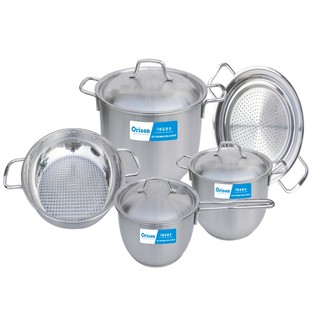 Bộ 5 nồi xửng inox 3 đáy Orison OR-B5CX