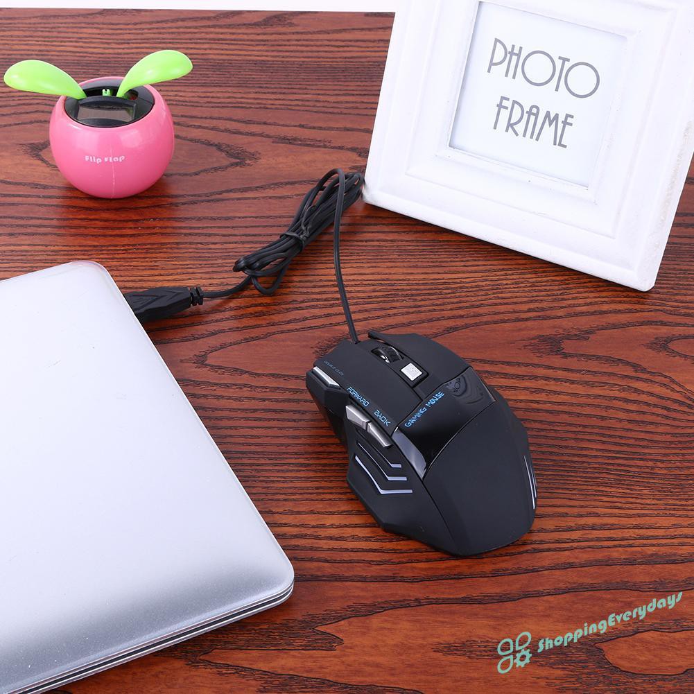 Chuột Chơi Game 7 Nút Bấm Có Đèn Led 2400 Dpi