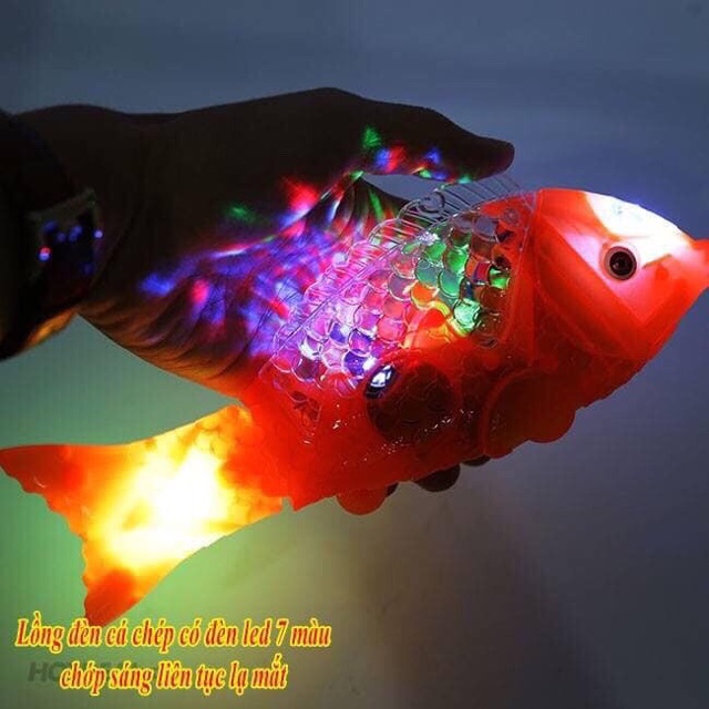 Đèn lồng trung thu cá chép có đèn- phát nhạc- đi được hàng Việt Nam