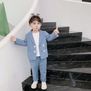 Bộ vest bé trai hàng QC ( Hồng ngọc)