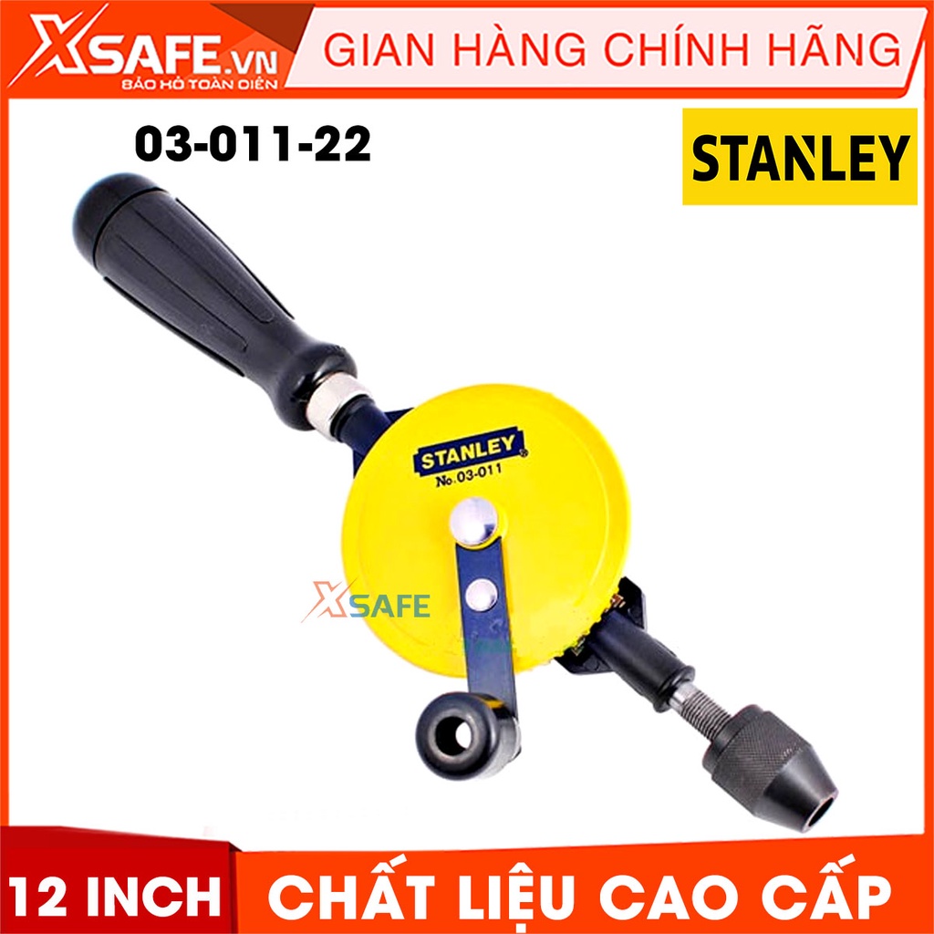 Khoan tay 1/4 inch STANLEY 03-011-22 Máy khoan Stanley chất liệu cao cấp, bánh răng đôi trơn tru, không ồn