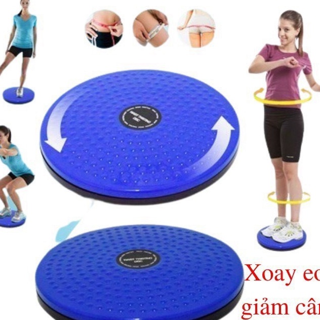 Đĩa xoay eo tập thể dục 360 độ bàn xoay tập cơ bụng eo thon giảm cân tại nhà phòng gym có hạt massage bàn chân cực tốt