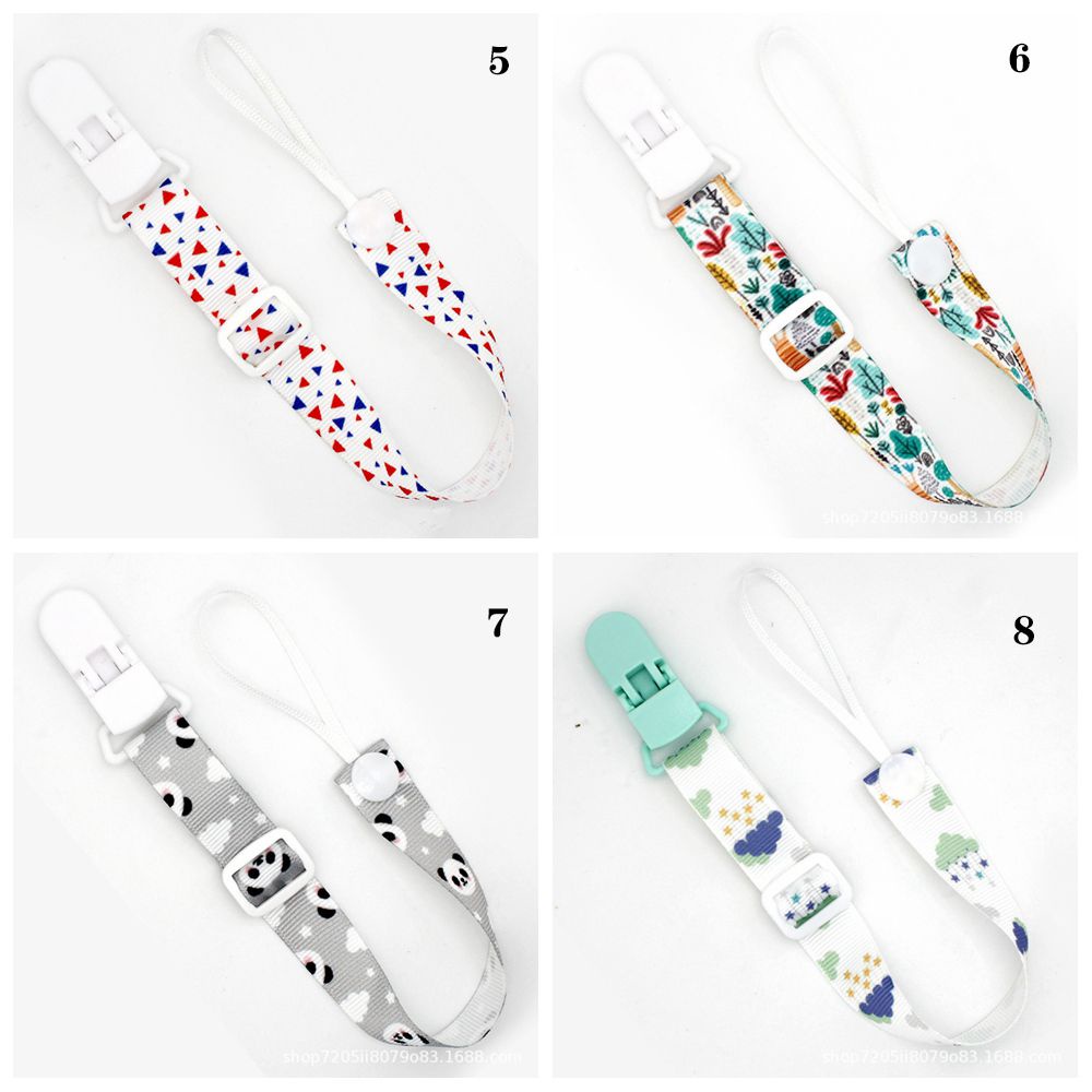 [Hàng mới về] Dây đeo núm ti giả chống thất lạc chống rơi in hoạt hình chỉnh được