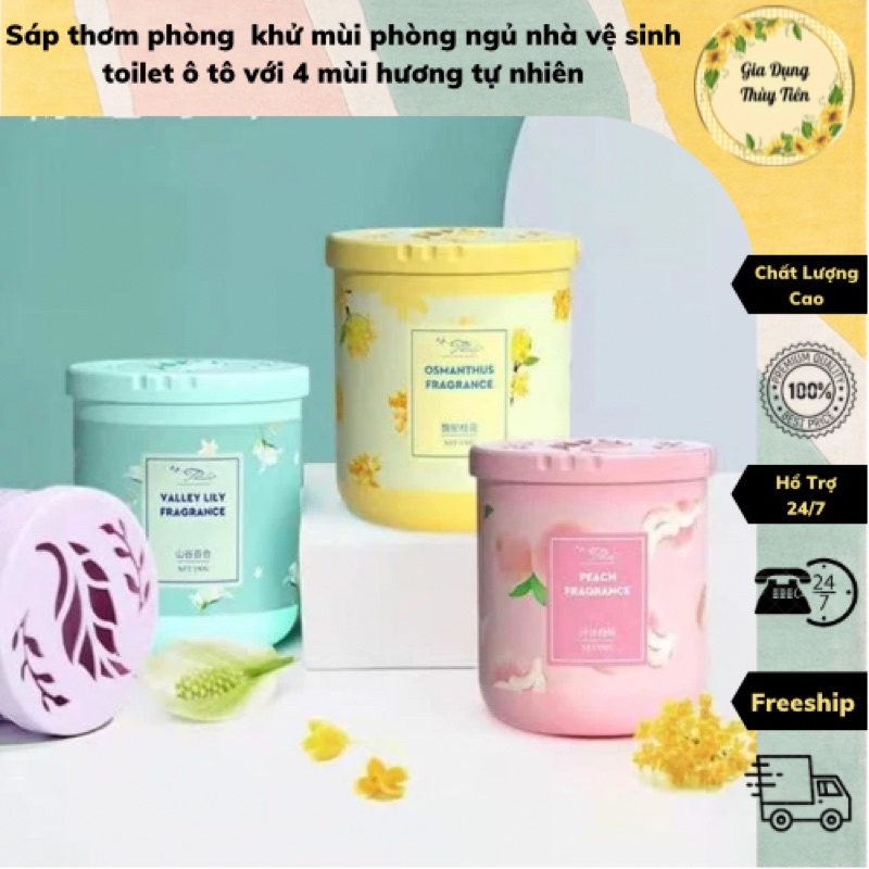 Sáp thơm phòng khử mùi phòng ngủ nhà vệ sinh toilet ô tô với 4 mùi hương tự nhiên