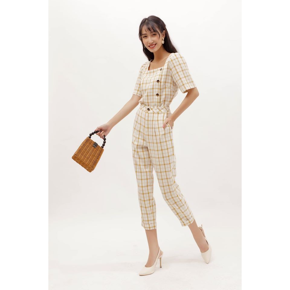 Áo croptop + quần baggy lưng thun [ Hè 2020] set đồ dạo phố năng động, full size, màu hot, đổi trả trong 7 ngày