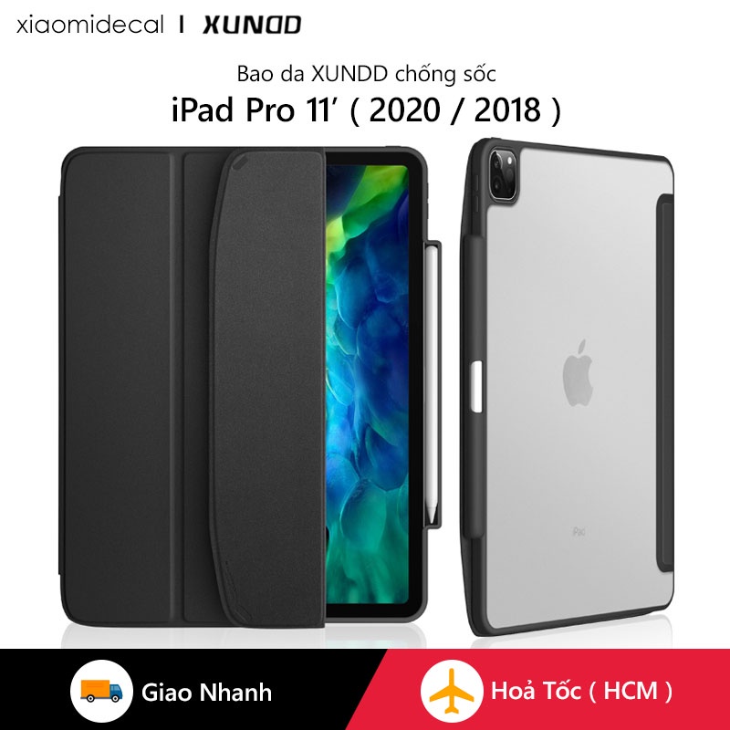 Ốp lưng XUNDD iPad Pro 11' (2020 / 2018) Chống trầy, Chống sốc, Kiểu bao da, Mặt lưng trong