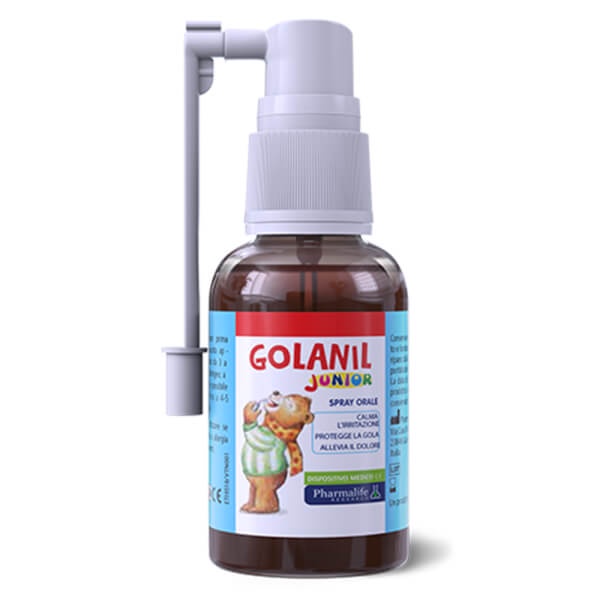 Xịt họng cho bé Golanil Junior Spray Orale - Giúp giảm nhanh triệu chứng ho, nóng rát họng - Nhập khẩu ITALIA - Lọ 30ml