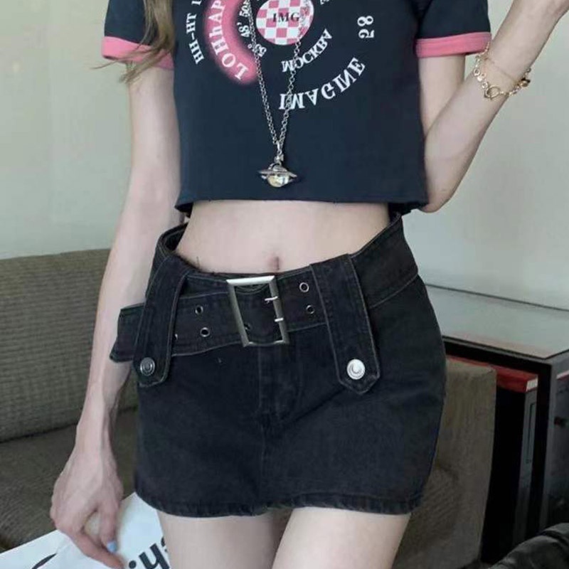 Quần giả váy denim IELGY thời trang mùa hè dành cho nữ