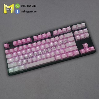 Set keycap Valentine thick pbt doubleshot xuyên led oem profile