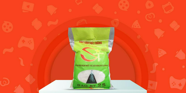 - bdl mart - 1 bịch gạo hữu cơ st25 5kg
