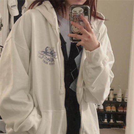 Áo Hoodie Zip Lót Bông Mặc Đi Học Đi Chơi (Hình Thật)