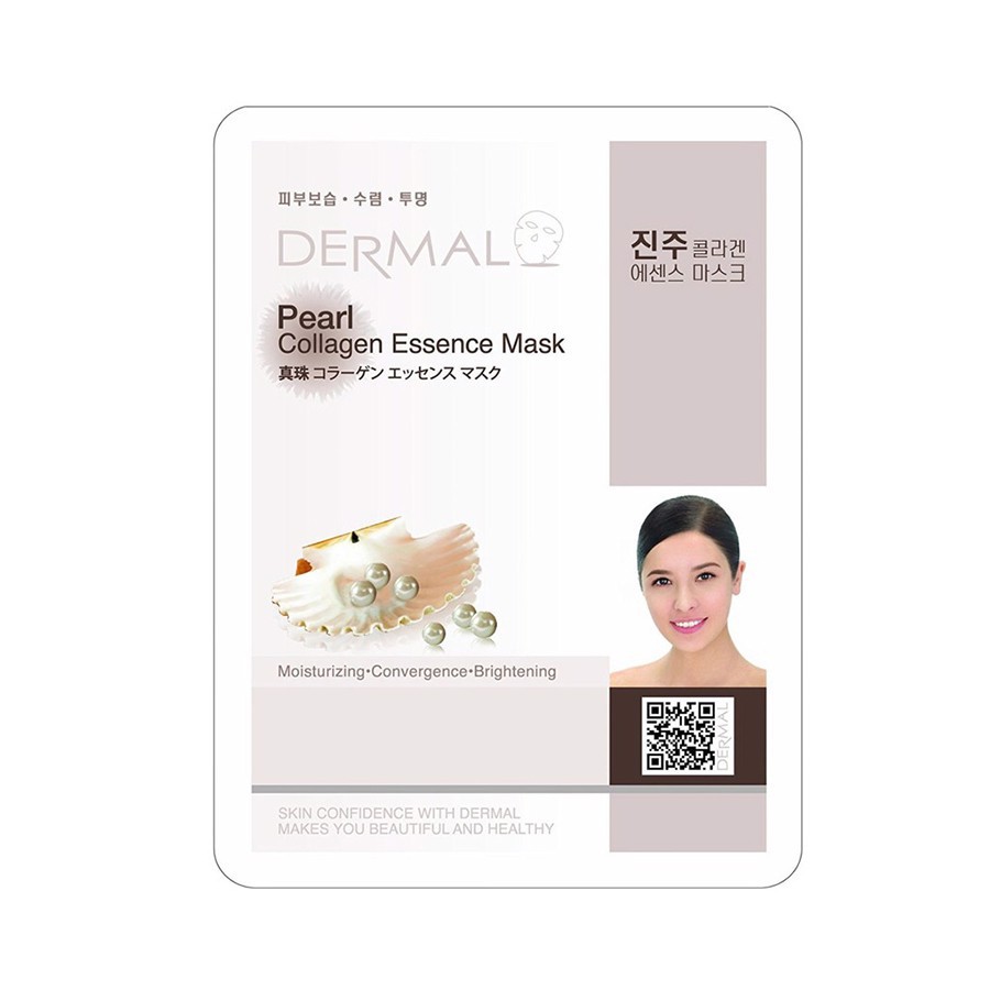 [QUÀ TẶNG] Mặt nạ chiết xuất từ collagen và ngọc trai Dermal Pearl Collagen Essence Mask 23g