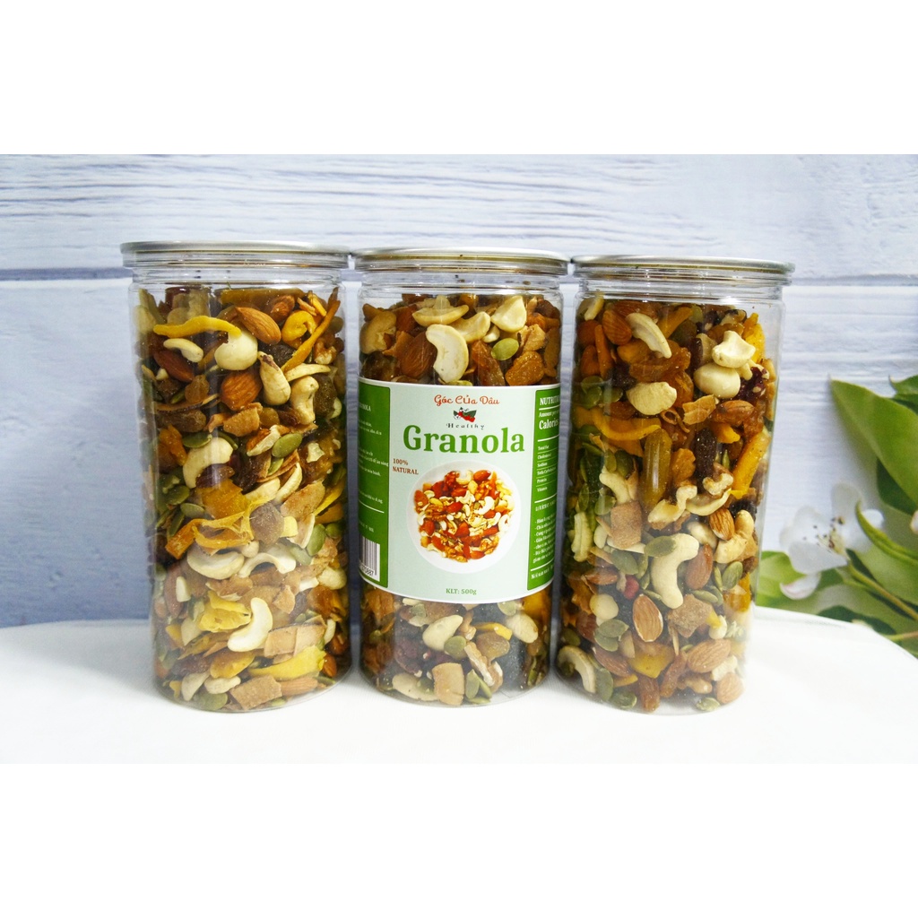 Granola Siêu Hạt Không Yến Mạch Không Đường hộp 500g