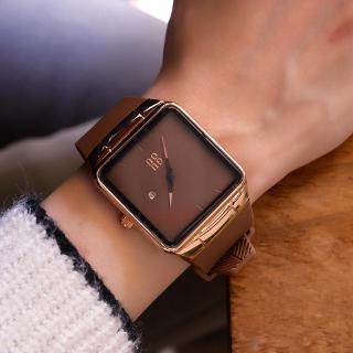 Đồng Hồ Đeo Tay GUOU 8161 Mặt Vuông 12 Thời Trang Sang Trọng Dành Cho Nam Và Nữ