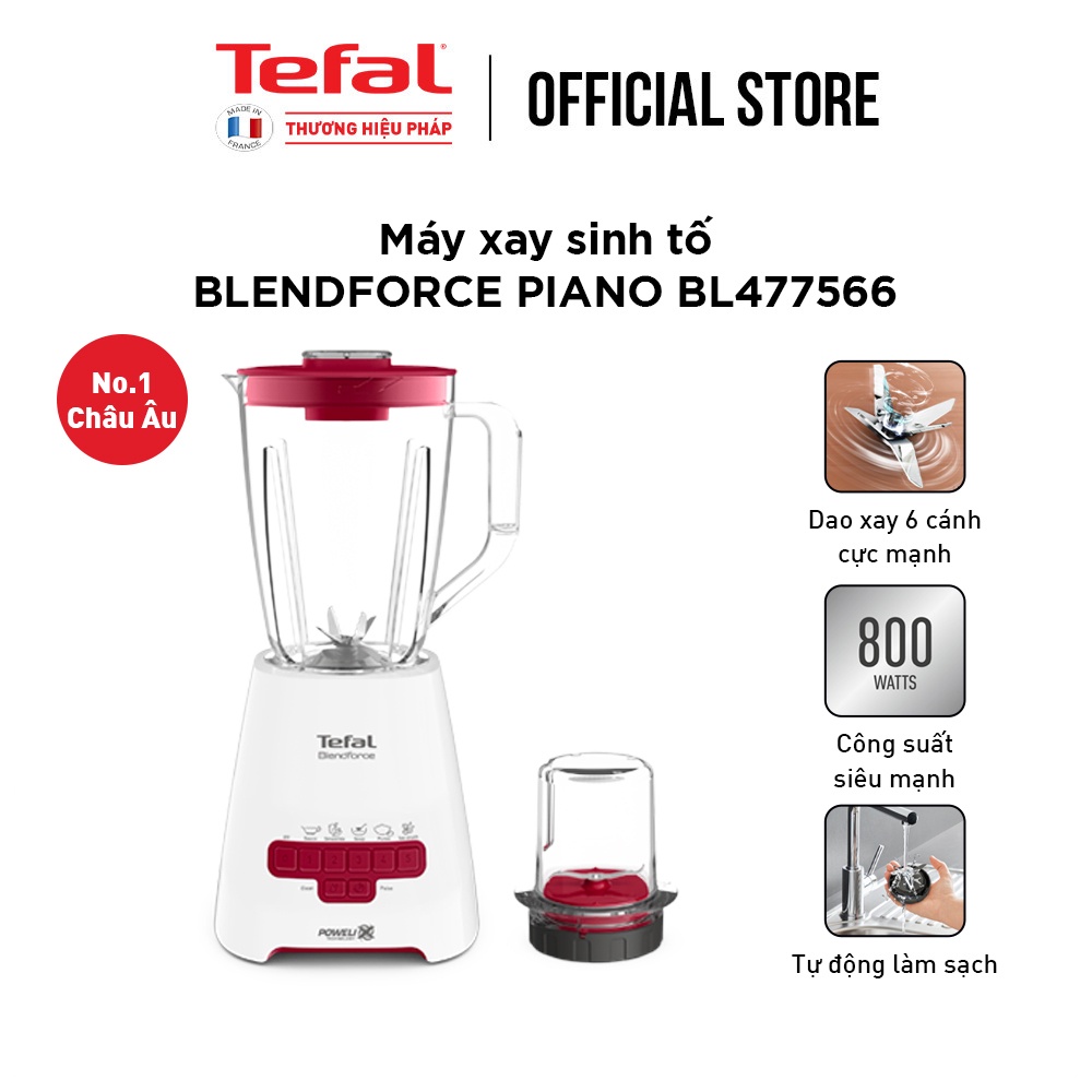 Máy xay sinh tố Tefal Blendforce Piano BL477566 - Đỏ