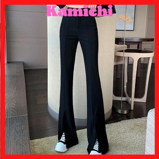 Quần ống loe xẻ trước cạp chun xuất hàn ,Quần loe xẻ tà siêu hot mã 999