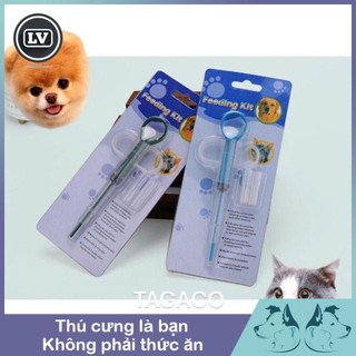 Dụng cụ bơm thuốc thức ăn cho chó mèo Phụ kiện Long Vũ