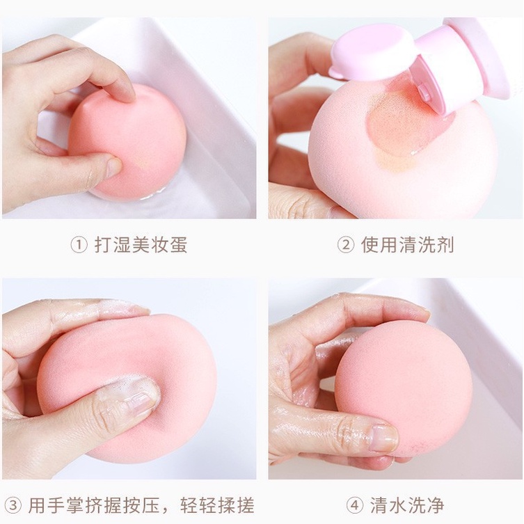 [Hàng mới về] Mút Trang Điểm Mềm Mại Hình Quả Đào Lấp Lánh Ánh Sao Độc Đáo