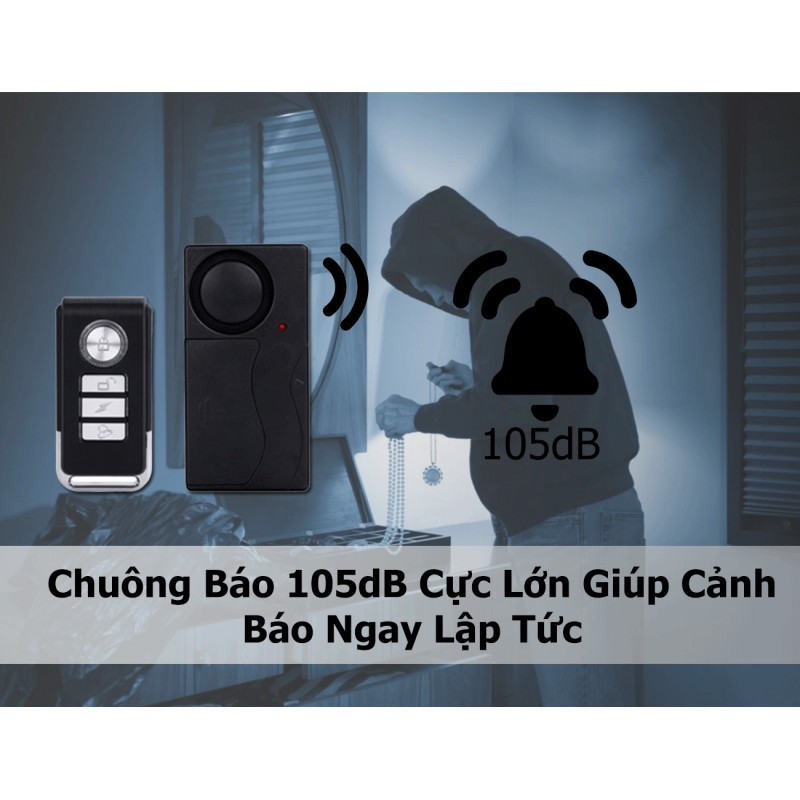 Cảm Biến Rung Chống Trộm Độc Lập S04R Có Chuông Báo Động