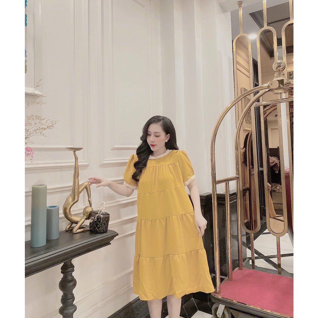 Đầm bầu cộc tay M263 thời trang thiết kế chất cát hàn fresize từ 45 đến 70kg