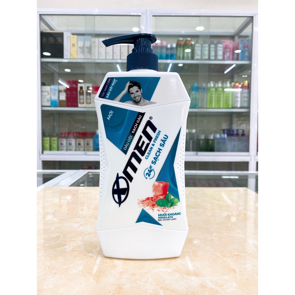 Dầu Gội X-men Sạch Sâu Muối Khoáng Himalaya Bạc Hà Mát Lạnh Clean &amp; Fresh 24h  630Gr
